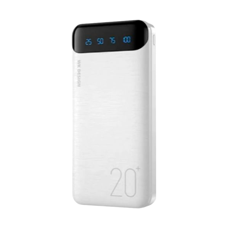 Внешний аккумулятор WK WP-163 20000mAh 2.1A белый (1/60)