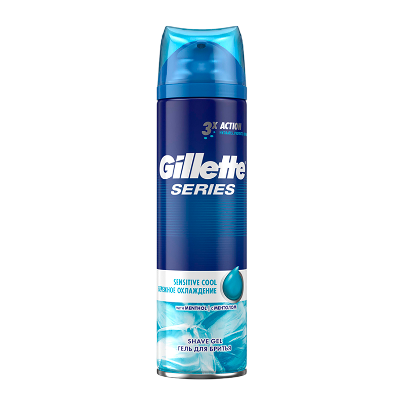 Гель для бритья Gillette Sensitive COOL 200мл (1/6)