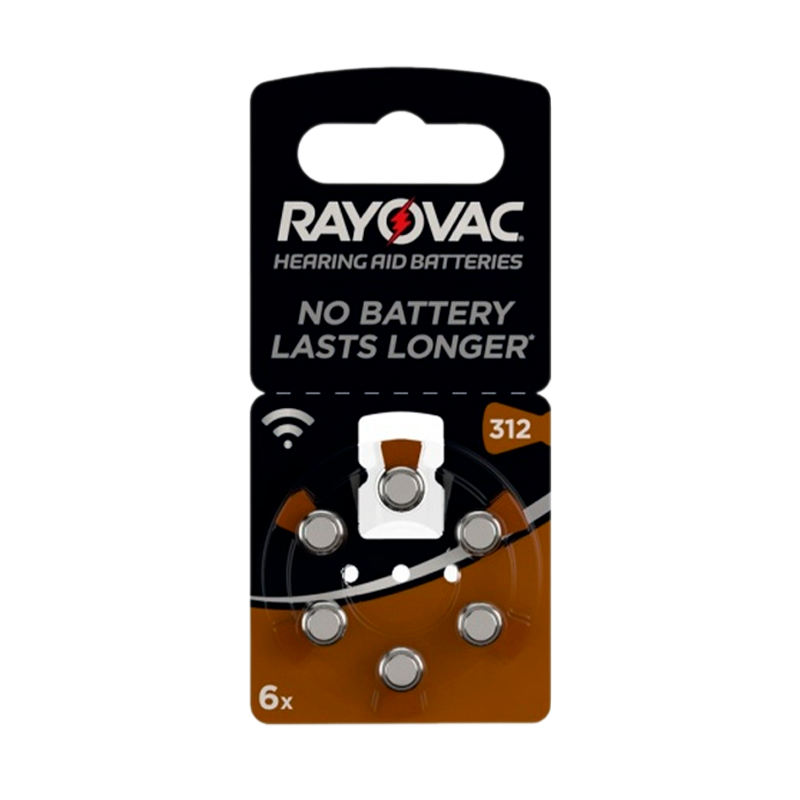 Батарейка Rayovac ACOUSTIC ZA312 BL6 Zinc Air 1.45V 0%Hg (6/60/600)