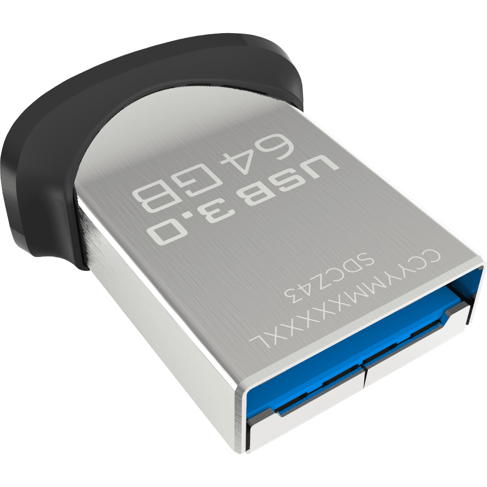 Флеш-накопитель SanDisk Ultra Fit CZ43 64GB USB3.0 пластик черный