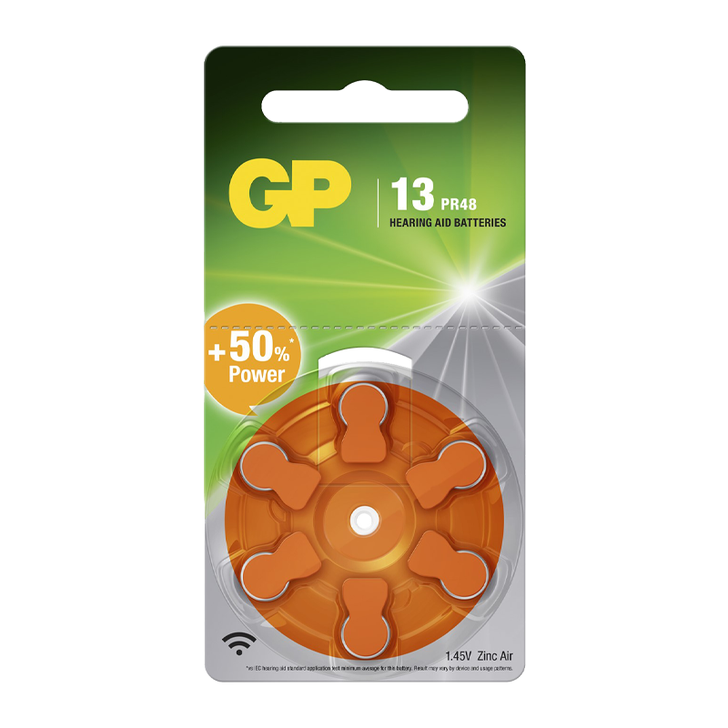 Батарейка GP ZA13 BL6 Zinc Air 1.45V (6/60/300/3000)
