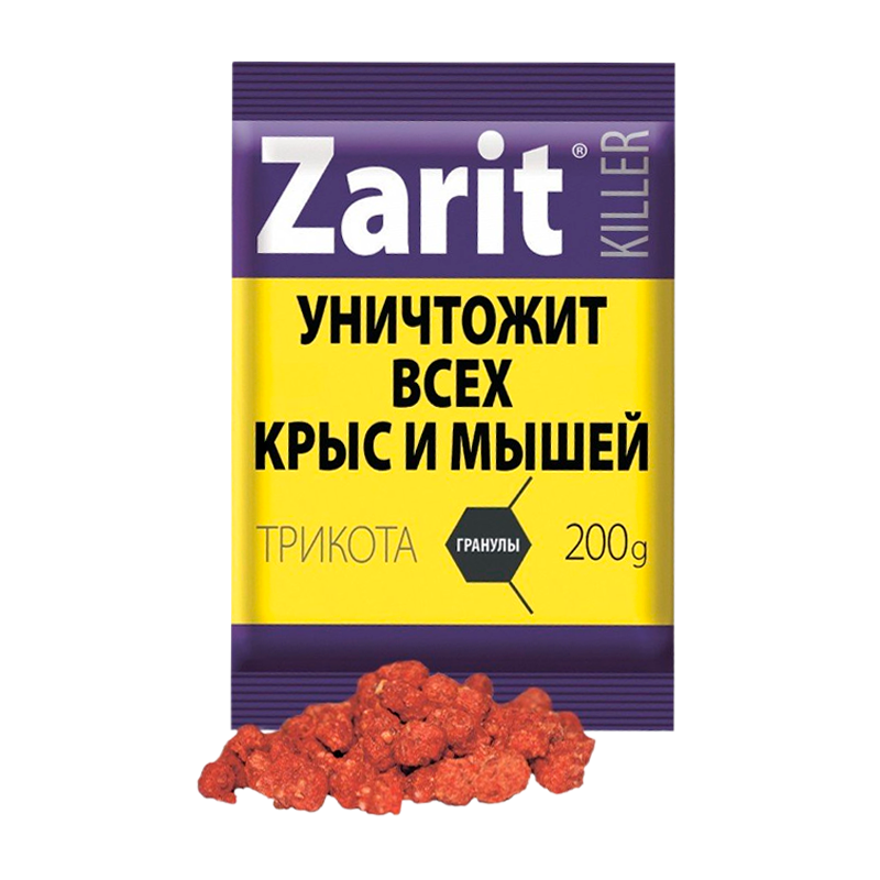 Гранулы Zarit от грызунов 200р. 35шт/кор