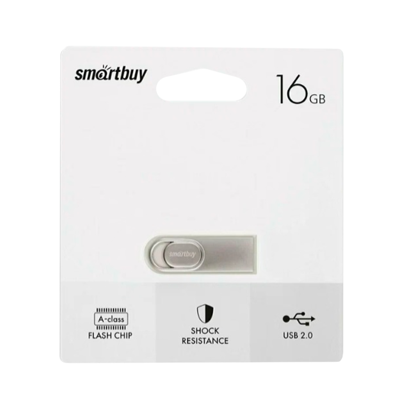 Флеш-накопитель Smartbuy M3 16GB USB2.0 металл серебряный
