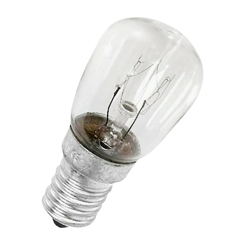 Лампа накаливания Makeeta Е12 15W 220-240V свеча для холодильников прозрачная (1/50)