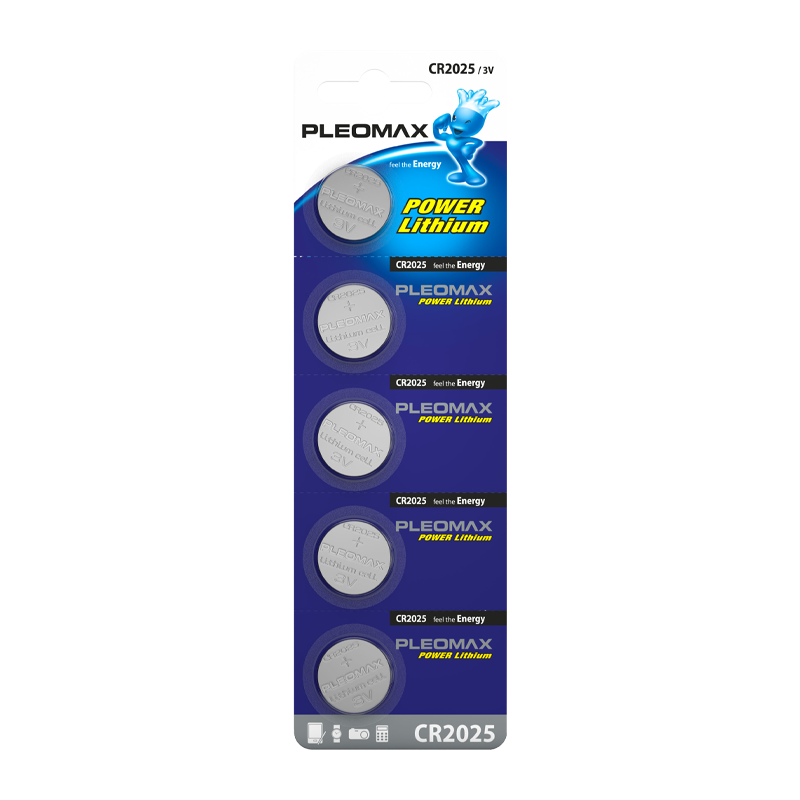 Батарейка Pleomax CR2025 BL5 Lithium 3V (5/100/2000/80000)