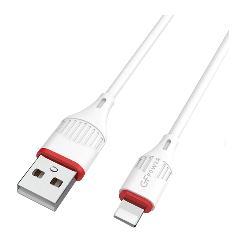 Кабель GFPower 17L USB (m)-Lightning (m) 1.0м 2.4A ПВХ белый (1/648)