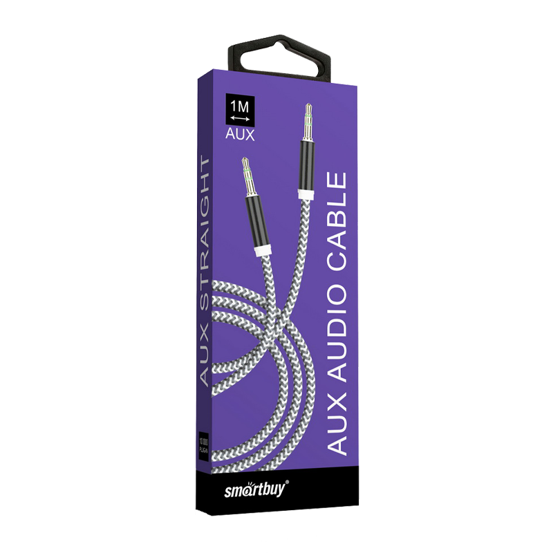 Кабель AUX Smartbuy Jack 3.5mm (m)-Jack 3.5mm (m) 1.0м прямой красный