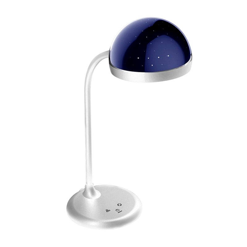 Светильник настольный Camelion KD-828 6.5W 220V 1LED на основании сенс. RGB-ночник белый (1/6)