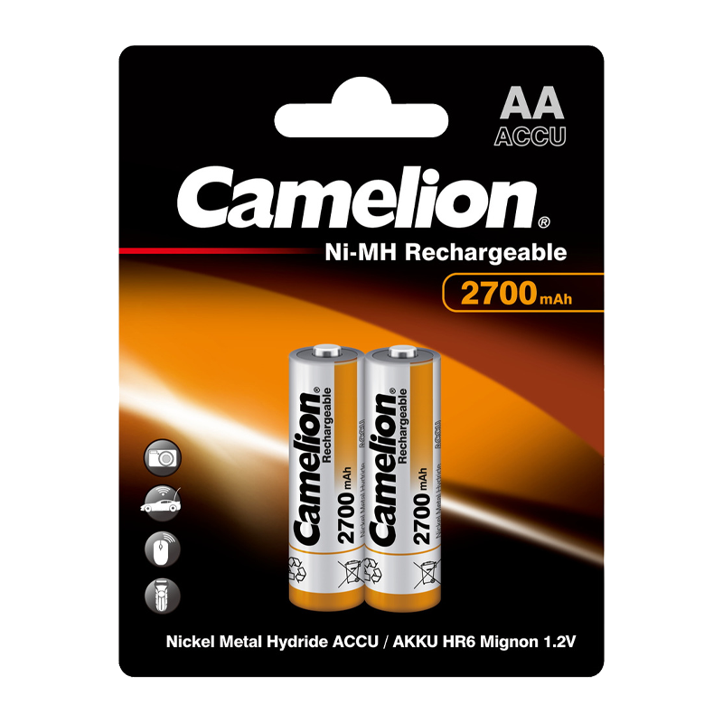 Аккумулятор бытовой Camelion HR6 AA BL2 NI-MH 2700mAh (2/24/384)
