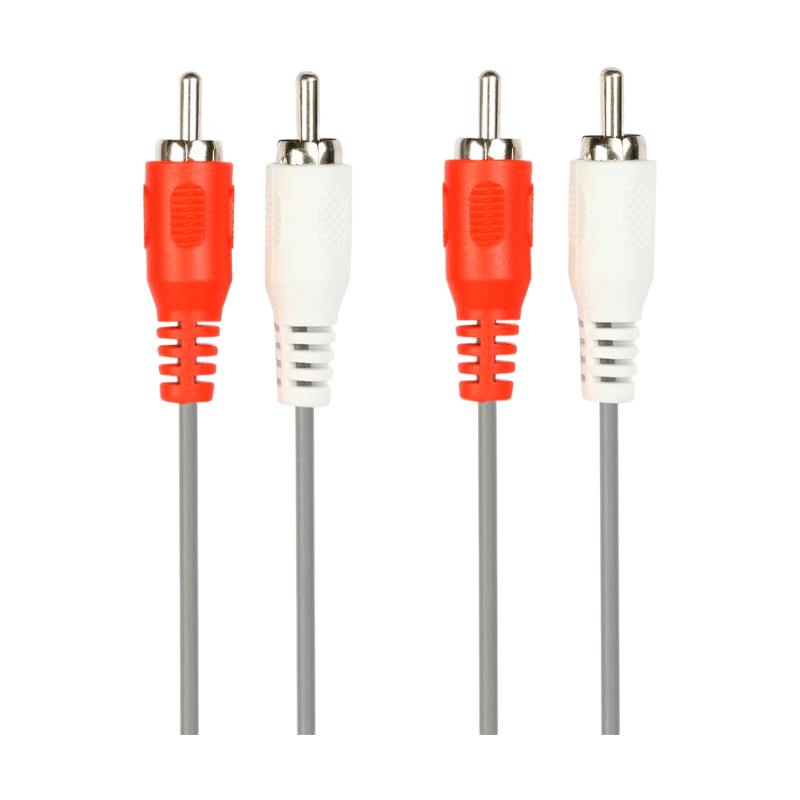 Кабель Smartbuy KA-221 2xRCA (m)-2xRCA (m) 1.8м силикон серый (1/50)