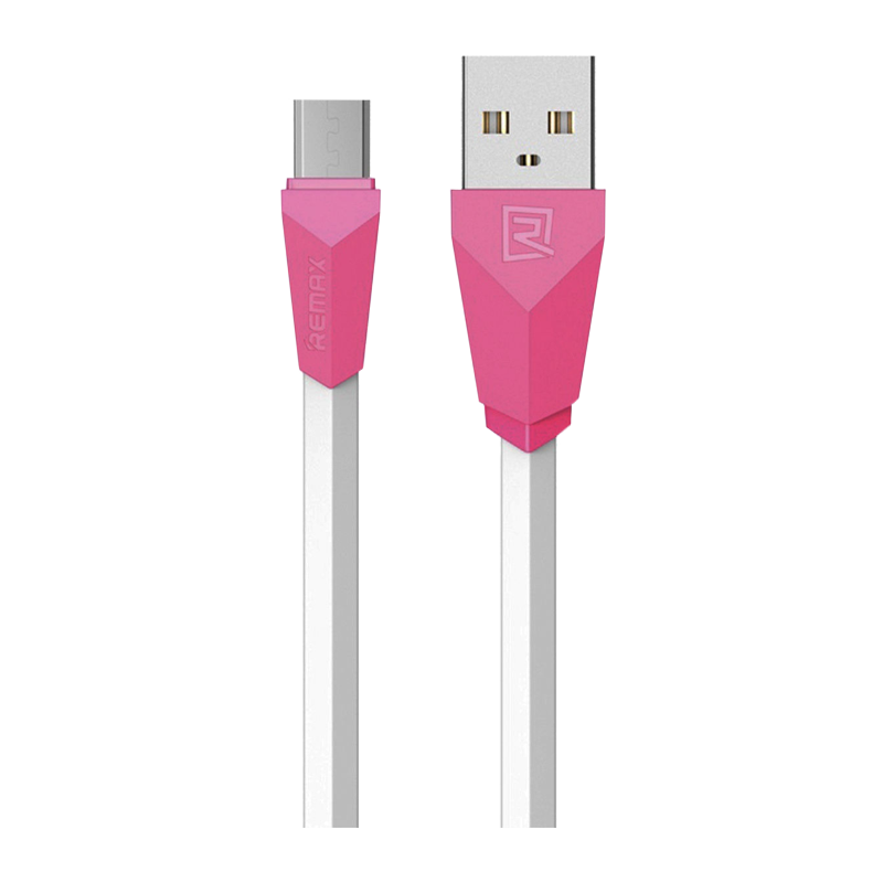 USB кабель REMAX Alien (IPhone 5/6/7/SE) 1M RC-030I Розовый (1M, 2.1A)