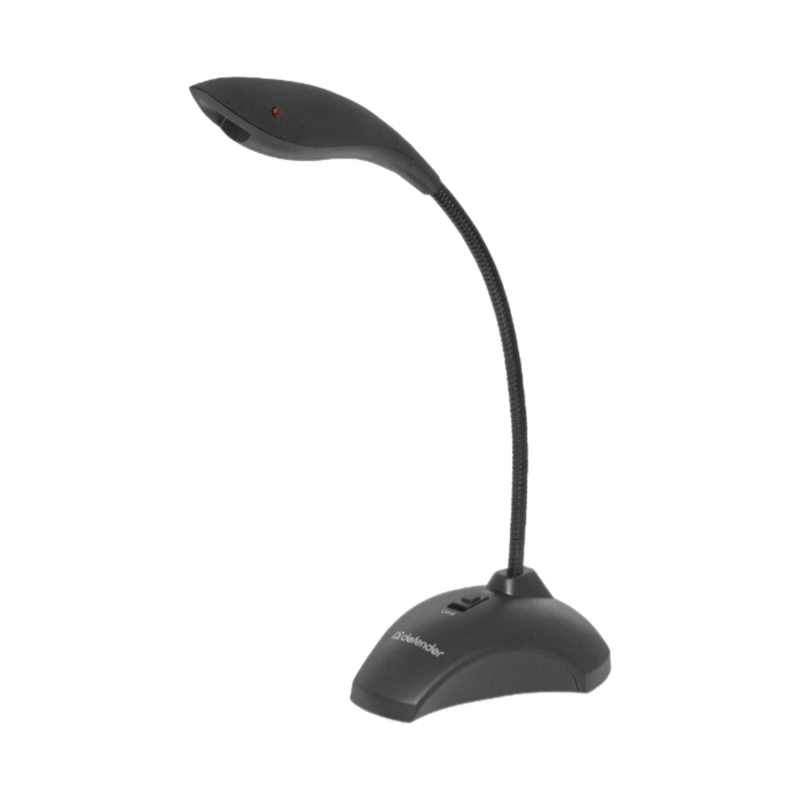 Микрофон Defender MIC-115 конденсаторный 38 дБ 1.7м черный (1/50)