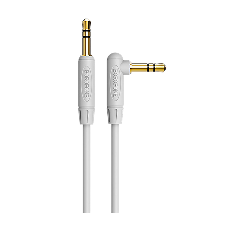 Кабель AUX Borofone BL4 Jack 3.5mm (m)-Jack 3.5mm (m) 2.0м ПВХ серебряный (1/63/252)