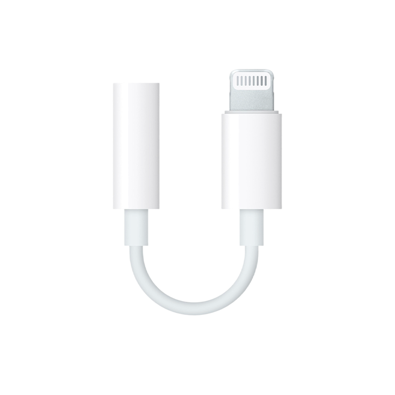 Переходник AUX Dialog CI-1301 Jack 3.5mm (f)-Lightning (m) пластик белый
