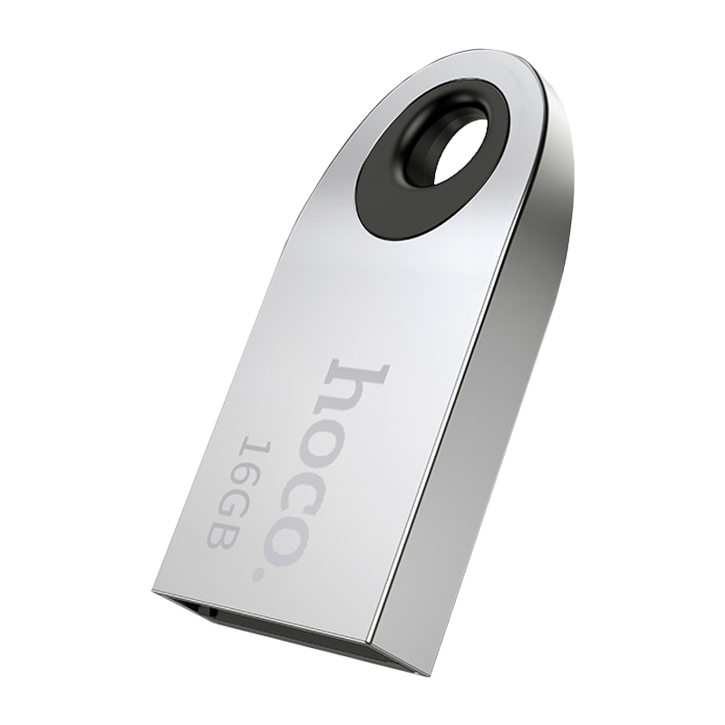 Флеш-накопитель HOCO UD9 16GB USB2.0 металл серебряный (1/80)