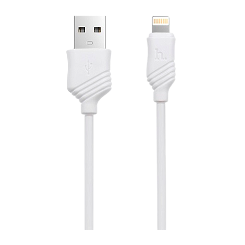 Кабель HOCO X6 USB (m)-Lightning (m) 1.0м 2.4A силикон белый (1/30/300)