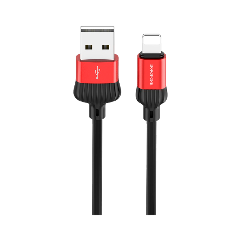 Кабель Borofone BX28 USB (m)-Lightning (m) 1.0м 2.4A ПВХ красный (1/360)