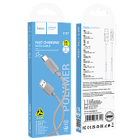 Кабель HOCO X107 USB (m)-Type-C (m) 1м 3.0A ПВХ серый (1/31/310)