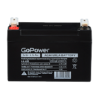 Аккумулятор свинцово-кислотный GoPower LA-435 4V 3.5Ah T1/ F1 (1/9/20)