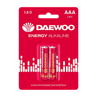 Батарейка Daewoo ENERGY LR03 AAA BL2 Alkaline 1.5V (2/20/480)