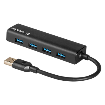 USB-Хаб Defender Quadro Express 4USB USB3.0 черный (1/100)