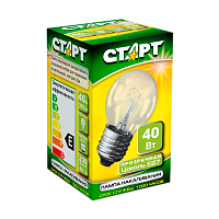 Лампа накаливания Старт E27 40W 230V шар ДШ матовая (1/10/100)
