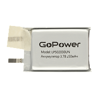 Аккумулятор Li-Pol GoPower LP502030UN PK1 3.7V 250mAh б/з (1/10)