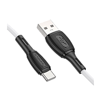 Кабель Borofone BX86 USB (m)-Type-C (m) 1м 3.0A силикон белый (1/360)