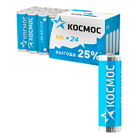 Батарейка Космос LR6 AA BOX24 Alkaline 1.5V (24/480)