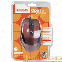 Мышь проводная Defender MB-880 Opera классическая USB красный (1/40)