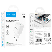 Сетевое З/У HOCO C145A 1USB 18W QC3.0 белый