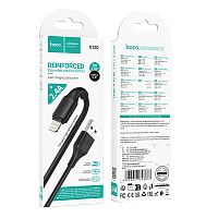 Кабель HOCO X120 USB (m)-Lightning (m) 1м 2.4A ПВХ черный