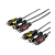 Кабель Atcom AT0711 3xRCA (m)-3xRCA (m) 1.8м силикон черный в пакете (1/10/125)