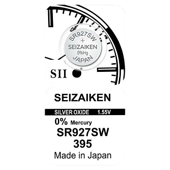 Батарейка SEIZAIKEN 395 (SR927SW)  Silver Oxide 1.55V (1/10/100/1000)