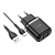 Сетевое З/У HOCO N4 2USB 2.4A с кабелем Type-C черный (1/12/120)