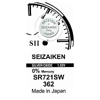Батарейка SEIZAIKEN 362 (SR721SW)  Silver Oxide 1.55V (1/10/100/1000)