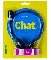Наушники накладные Perfeo CHAT с микр. черный 