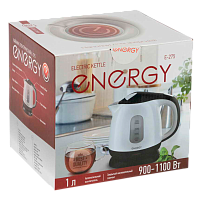 Электрочайник Energy E-275 900-1100W 1л черный белый