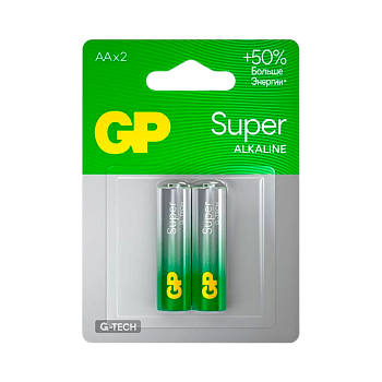 Батарейка GP Super G-Tech LR6 AA BL2 Alkaline 1.5V (2/20/160)