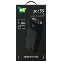Внешний аккумулятор MORE CHOICE PB29-20 20000mAh 3.0A 22.5W 1USB/2Type-C PD,QC черный (1/10/50)