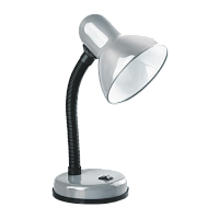 Светильник настольный Camelion KD-301 40W 230V E27 на основании серебряный (1/12)