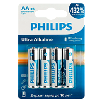 Батарейка Philips Ultra LR6 AA BL4 Alkaline 1.5V (4/48/960)