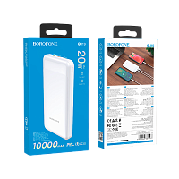 Внешний аккумулятор Borofone BJ19 10000mAh 3.0A 2USB/Type-C белый (1/41)