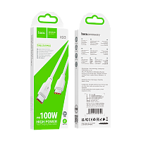 Кабель HOCO X93 Type-C (m)-Type-C (m) 1м 3.0A 100W TPE белый (1/37/370)