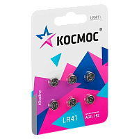 Батарейка Космос G3/LR736/LR41/392A/192 BL6 Alkaline 1.5V (6/60/2400)