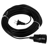 Удлинитель силовой Demmax SGR 1x20 1р.Б/З 6A 20.0м ПВС 2x0.75мм² черный (1/10)