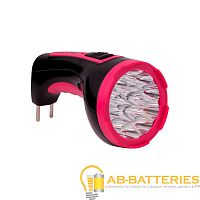 Фонарь туристический Фаzа AccuF2-L15 15LED от аккумулятора прямая подзарядка черный (1/20)