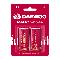 Батарейка Daewoo ENERGY LR14 C BL2 Alkaline 1.5V (2/24/192)