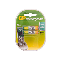 Аккумулятор бытовой GP HR03 AAA BL2 NI-MH 650mAh в пластиковой упаковке (2/20/200) R