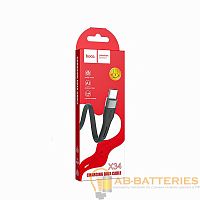 Кабель HOCO X34 USB (m)-microUSB (m) 1м 2.4A силикон черный (1/31/310)